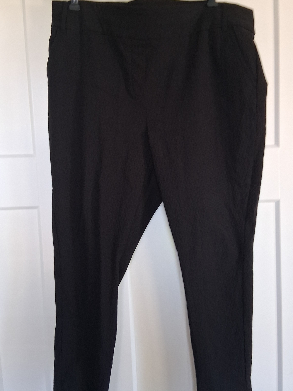 18P Petite Plus Size Pull On Penningtons Black Straight Leg Suit Pants